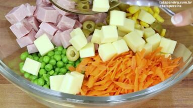 SALADA DE MACARRÃO MUITO FÁCIL E RÁPIDO