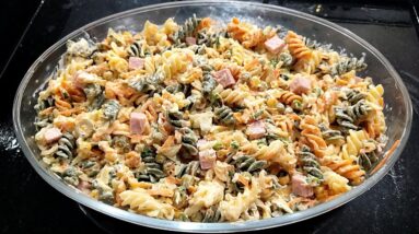 SALADA DE MACARRÃO FÁCIL E RÁPIDA. MACARRONESE ESPECIAL DE NATAL.