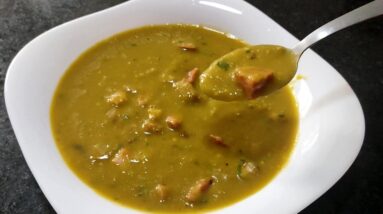 É tão deliciosa que faço toda semana! Nova receita de sopa de ervilha nutritiva para o jantar