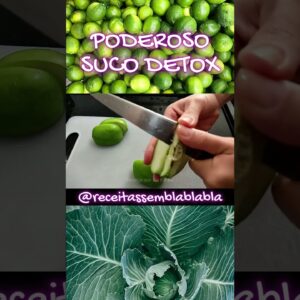 SUCO DETOX DE COUVE, MAÇÃ, LIMÃO E GENGIBRE